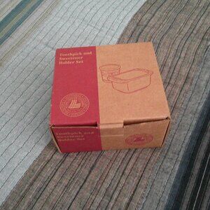 Longaberger Woven Traditions Heritage Blue Toothpick & sweetener Holder NEW